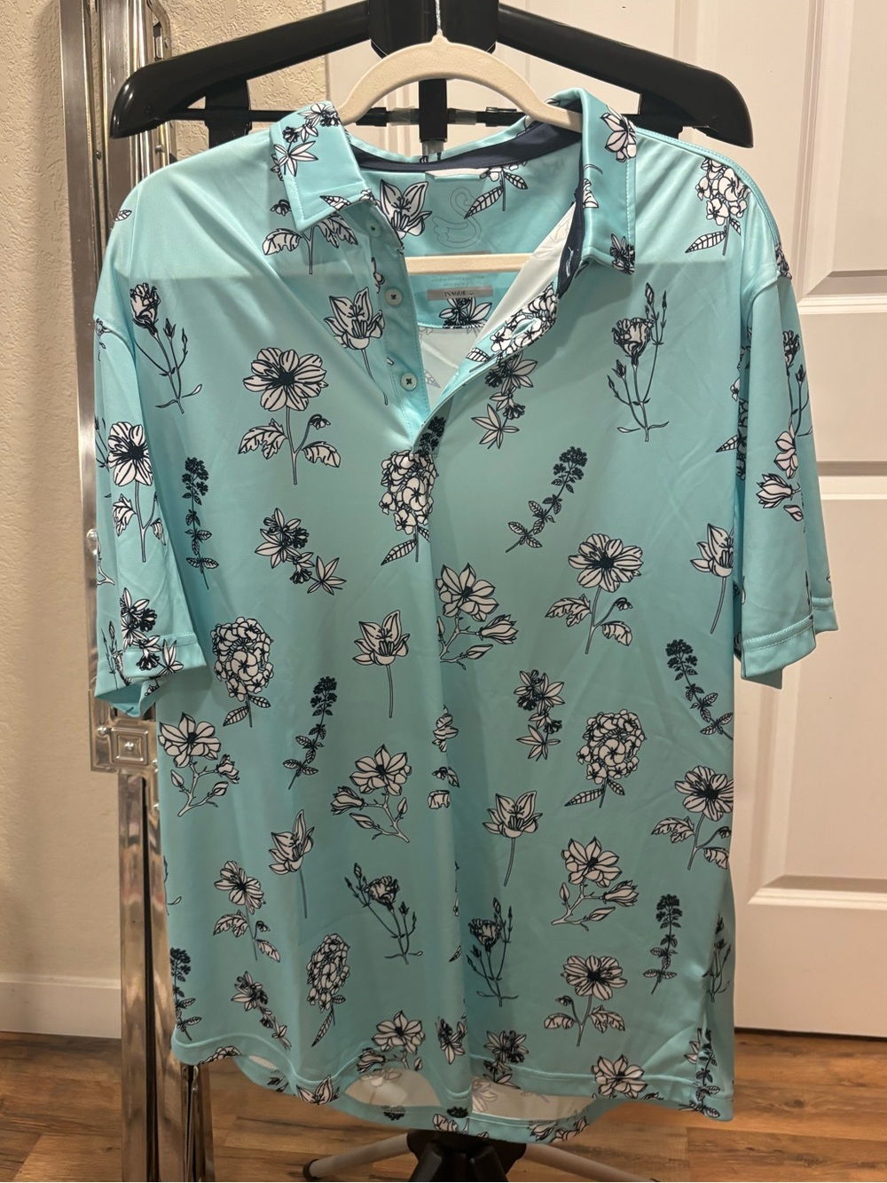 Swannies Co Floral Golf polo